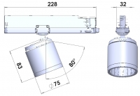 GA-016 Casa WFL černá LED 1206/930 BBL